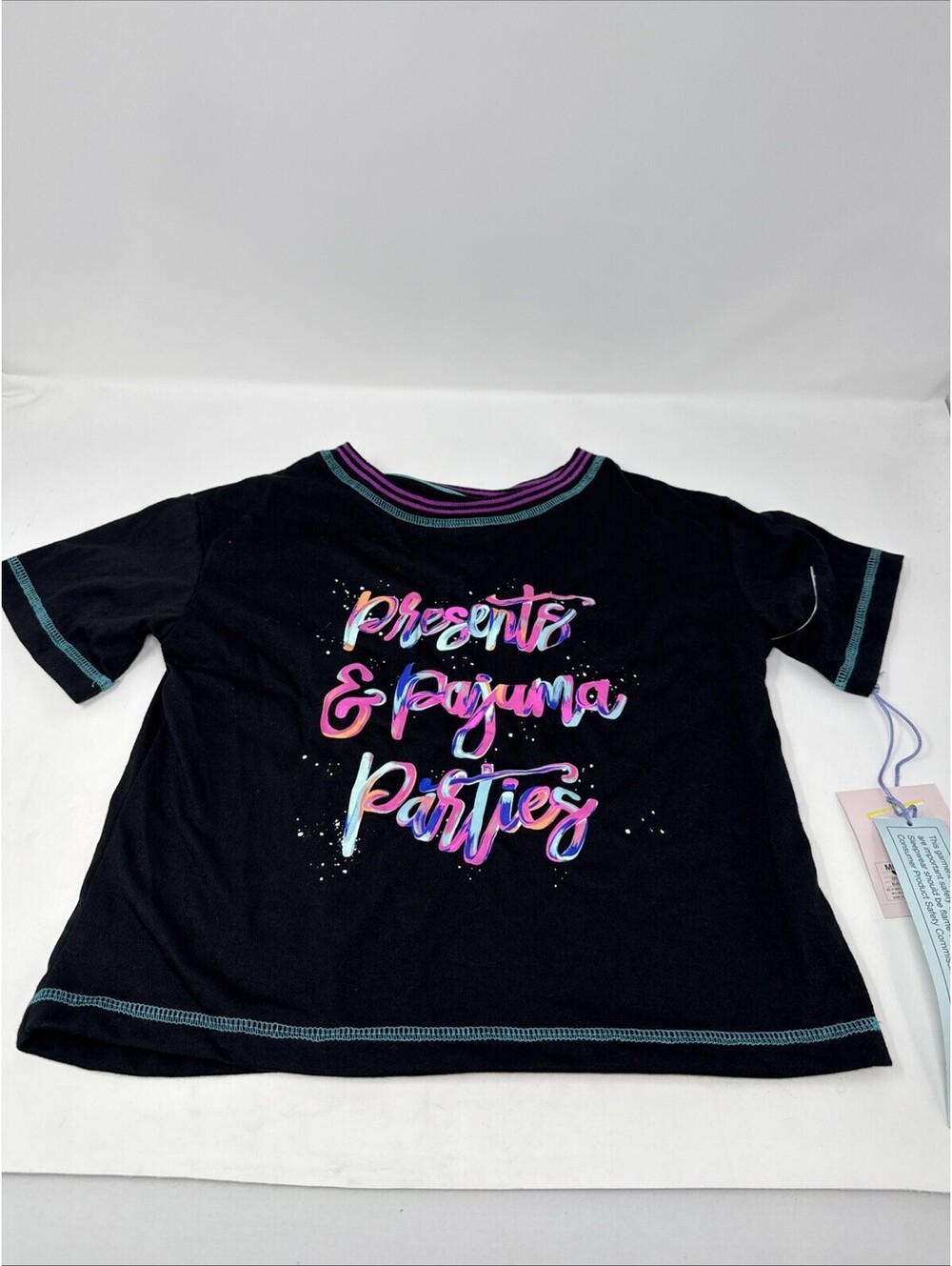 More Than Magic Girls Short Sleeve Pajama Top 'Presents & Pajama Parties M 7-8